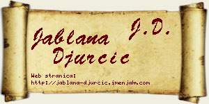 Jablana Đurčić vizit kartica